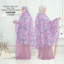 PUSAT MUKENA INDONESIA- ( FREE SAJADAH ) Mukena Travelling Mini Parasut Korea Lasercut