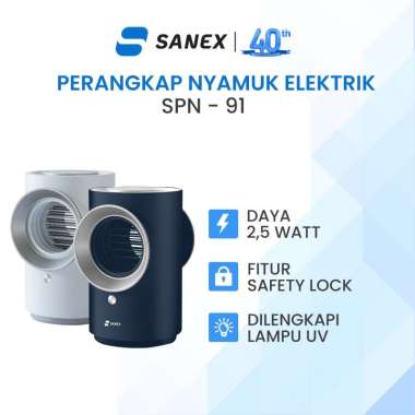Sanex Perangkap Nyamuk Elektrik SPN-91 LED UV Ultraviolet Putih