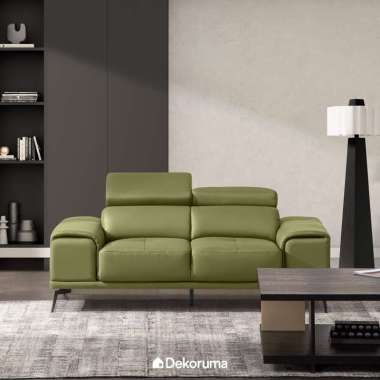 Dekoruma Tenzo LENNOX Sofa 2 Dudukan - Hijau / Sofa Minimalis 2 Seater