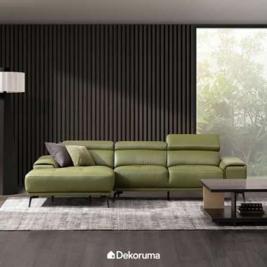 Dekoruma Tenzo LENNOX Sofa L Kanan - Hijau / Sofa Tamu L Minimalis