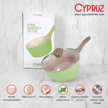 Cypruz Colour Series Gg.Coklat Kayu: Sauce Pan 18cm 6X1