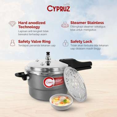 Cypruz Panci Presto Pressure Cooker With Bottom Induction 24cm
