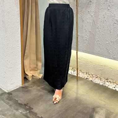 Lausboutique-Rok Span Viscose Polos-Rok Span Batik Wanita S/M hitam