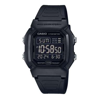 CASIO ORIGINAL - CASIO W-800H-1BVDF - JAM TANGAN PRIA JAM PRIA NG - Resin CASIO W-800H-1B W 800H 1B