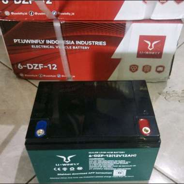 Baterai Aki Kering Sepeda Listrik Uwinfly 12 Volt 12 AH Per Satuan