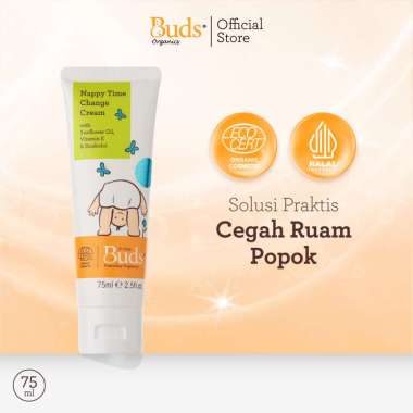 Buds Organics Nappy Time Change Cream - Lotion atau Krim Perawatan Ruam Popok Pantat Bayi dan Anak