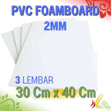 PVC foam board 2mm 30cm x 40cm lembar putih