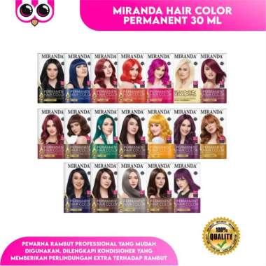 PERMANENT MIRANDA HAIR COLOR PERMANENT 30 ML SEMIR RAMBUT HAIR CAT PEWARNA HAIR CARE MC15 Blue Black
