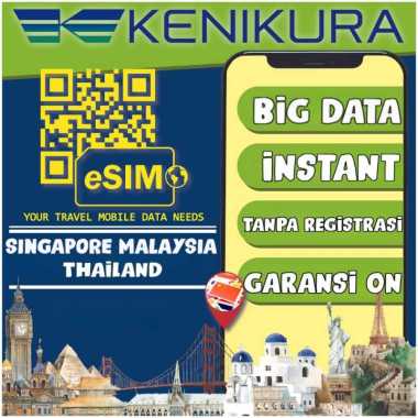 Esim Singapore Malaysia Thailand e-sim internet data e sim Kenikura 20GB 5 Day