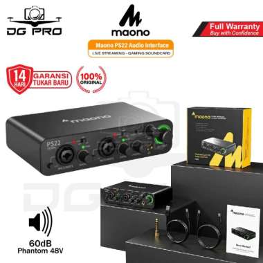Maono PS22 Audio Interface - Live Streaming Gaming Soundcard GREY