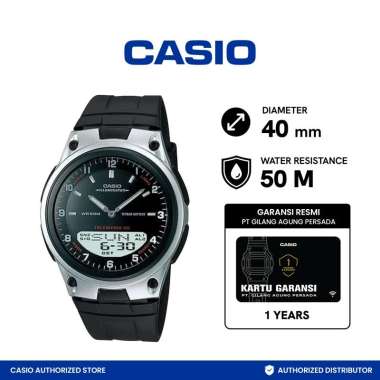 Casio Standard AW-80-1AVDF Jam Tangan Unisex Black & Gray Hitam
