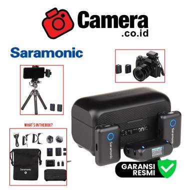Saramonic Blink 500 B2+ ( TX+TX+RX) Blink500 B2 plus Dual Wireless Microphone for Camera & Smartphon