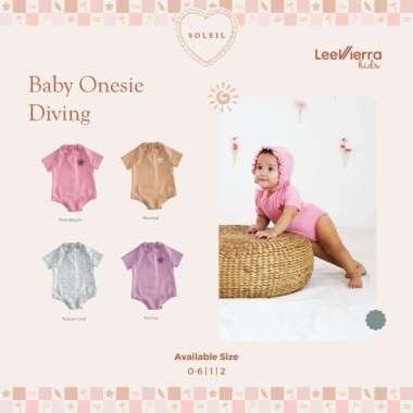 Soleil Baby Onesie Diving Leotard, Baju Renang Anak Perempuan 2 Orchid