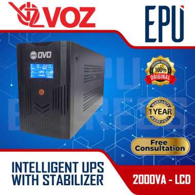 OVO UPS 2000VA 1200 Watt with AVR Stabilizer UPS LCD 2000 VA UPS 2KVA