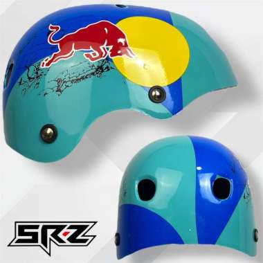 HELM SEPEDA NVR MOTIF HELM SEPEDA CORAK HELM SEPEDA DEWASA MOTIF HELM SEPEDA MURAH REDBULL TOSCA BLU