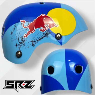 HELM SEPEDA NVR MOTIF HELM SEPEDA CORAK HELM SEPEDA DEWASA MOTIF HELM SEPEDA MURAH REDBULL BLUE BLUE