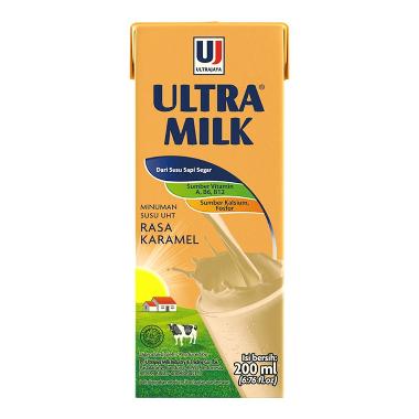 Promo Harga Ultra Milk Susu UHT Karamel 200 ml - Blibli