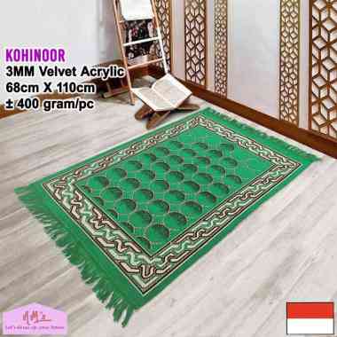 Kohinoor Sajadah sejadah beludru bulu turkey alas perlengkapan sholat dewasa 68 cm x 110 cm - NMs Hi