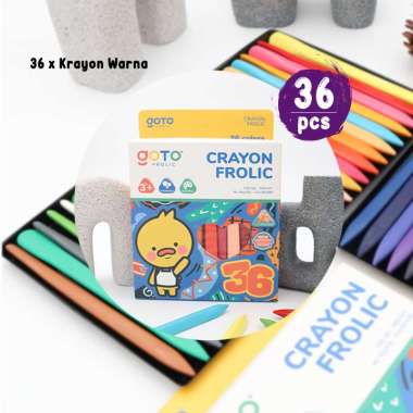 Goto Frolic Crayon Krayon Pensil Warna Set Lengkap Kerayon Anak 36 PCS