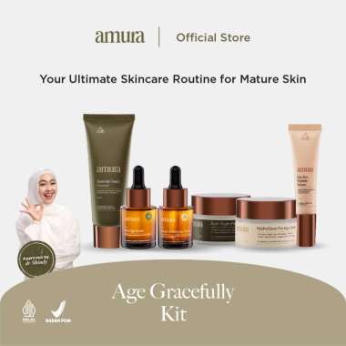 [Bundling] Amura Age Gracefully Kit Cleanser + Bright Enancing Serum + Pro Age Serum + HydraGlow Cre