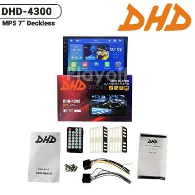 Head Unit Double Din Body Pendek MP5 7 inch MirrorLink DHD-4300 Bluetooth Full Glass Touchscreen War