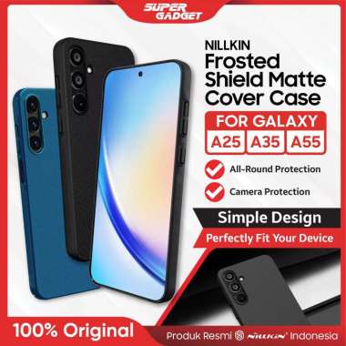 Case Nillkin Frosted Samsung Galaxy A25 A35 A55 Casing Cover Softcase HP Android Casing Polos Blue S