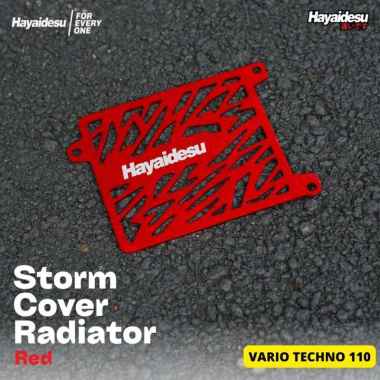 HAYAIDESU STORM COVER RADIATOR HONDA 110 ANODIZE – Vario Techno 110 Karbu Silver