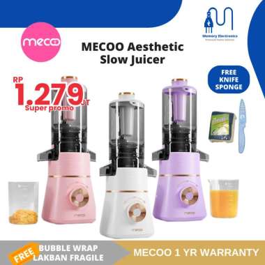 Mecoo Slow Juicer Aesthetic Juicer Buah Sehat Low Watt Lilac