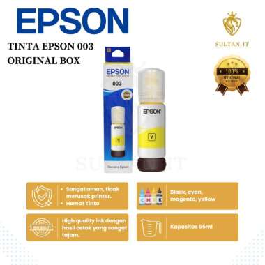 Tinta Epson 003 Original Refill Ink Printer L3110 L3150 Yellow BOX