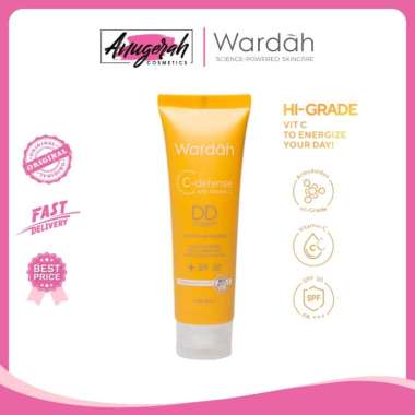 Wardah C-Defense DD Cream Natural 20 ml - Alas Bedak untuk Mencerahkan dan Meratakan Warna Kulit -