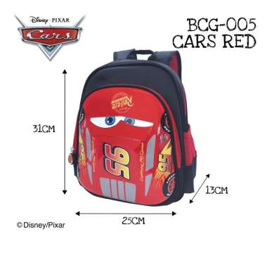 Goto Unito X Disney Marvel Tas Sekolah Backpack Ransel Bag Anak TK SD BCG-005 CARS RED