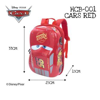 Goto Unito X Disney Marvel Tas Sekolah Backpack Ransel Bag Anak TK SD HCB-001 CARS RED