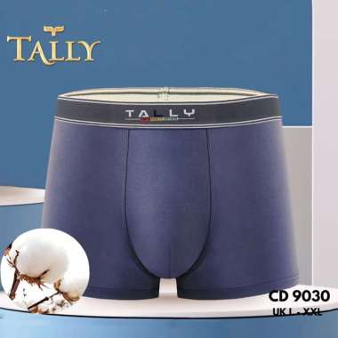 TALLY 1 Pcs Celana Boxer Pria/Cowo Katun Fit to L - XXL Cd Pria Dewasa Lembut dan Nyaman Dipakai CD