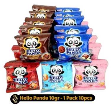 Hello Panda 10gr - Renceng Isi 10 Sachet Strawberry