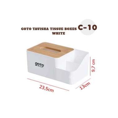 Goto Tavisha Tempat Tisu Kotak Tissue Box Organizer Tisue Kayu Estetik C-10 WHITE
