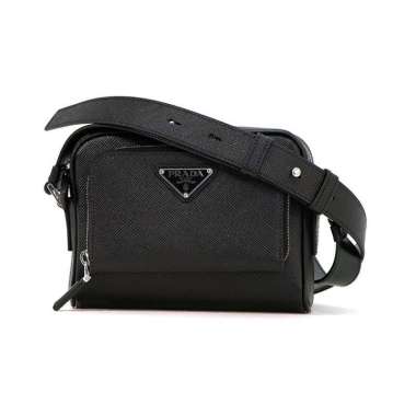 Prada Re-Nylon and Saffiano Sling Bag Black Black