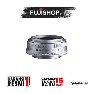 Voigtlander Color Skopar 18mm f2.8 Fuji Aspherical Lens Silver