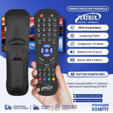 Remot Remote Receiver Parabola Matrix Garuda Bakwan Getmecom MPEG-4