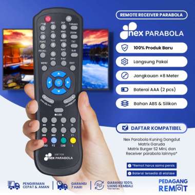 Remot Remote Receiver Parabola NEX Parabola Kuning Dangdut