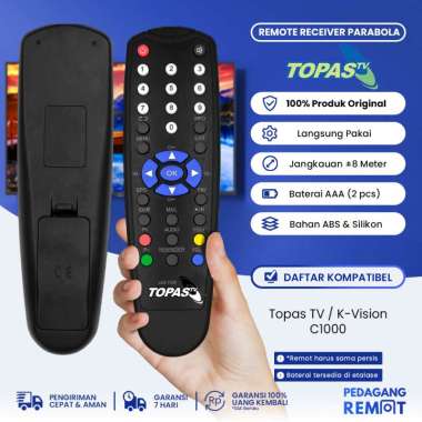 Remot Remote Receiver Parabola Topas Tv / K-Vision C1000