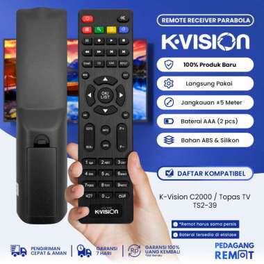 Remot Remote Receiver Parabola K-Vision Bromo C2000 / Topas TV TS2-39
