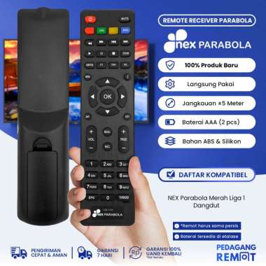Remot Remote Receiver Parabola NEX Parabola Merah Liga 1 Dangdut