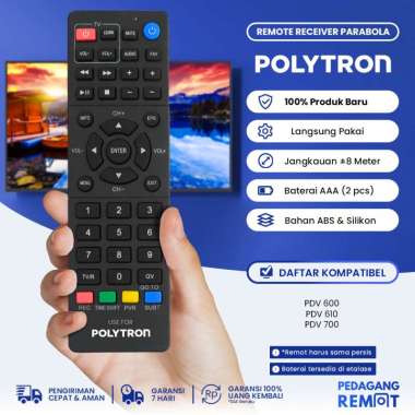Remot Remote Receiver STB DVB T2 Parabola Polytron PDV 600 T2