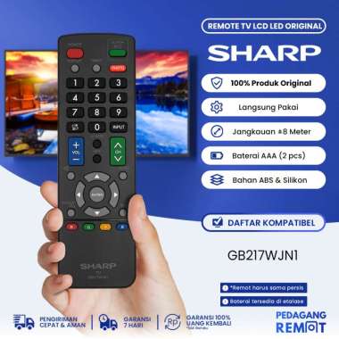 Remot Remote TV Sharp Aquos LCD LED GB217WJSA Ori Original