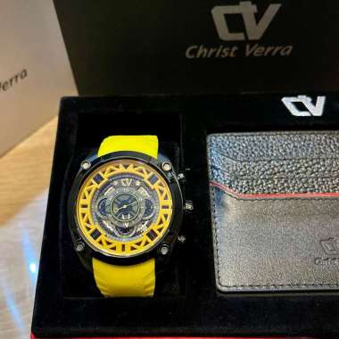 Original 100%!! Jam Tangan Pria Christ Verra C11122G-36 YLW Garansi Resmi 2 Tahun
