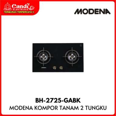 MODENA kompor Tanam Gas Hitam 2 Tungku BH-2725-GABK