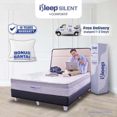 iSleep Silent by Comforta (Kasur Pocket) - Vacuumed Mattress Free Bantal (Mattress Only) 160 x 200