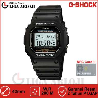 Casio G-SHOCK DW-5600E-1VDF Jam Tangan Pria Digital GSHOCK DW5600 DW5600E DW-5600E-1V Black