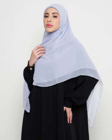 Zeta Scarves - Zura Syar'i Scarf / Hijab segiempat / Hijab Polos Syar'i Cloud Blue