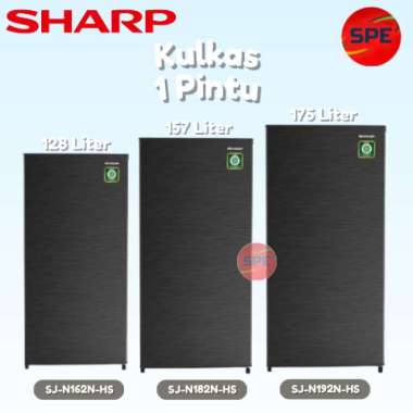 KULKAS 1 PINTU SHARP SJ-N162N-HS / SJ-N182N-HS / SJ-N192N-HS GARANSI RESMI (MEDAN) SJ-N182N-HS = 157